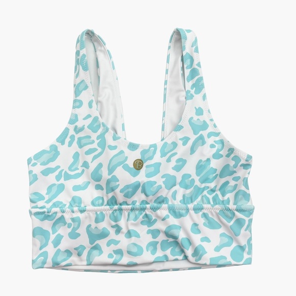 B Fit By Beach Bunny Blue Leopard‎ Print Sports Bra - Picture 2 of 6